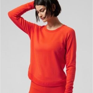 Athleta Mindset sweatshirt - flame orange, size M